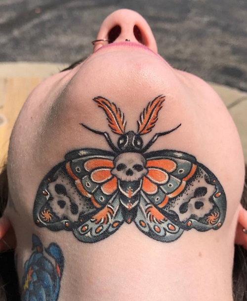 Stunning Under Chin Tattoo 4