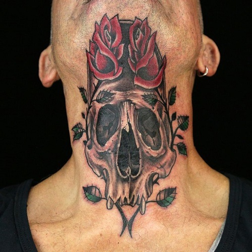 Stunning Under Chin Tattoo 6