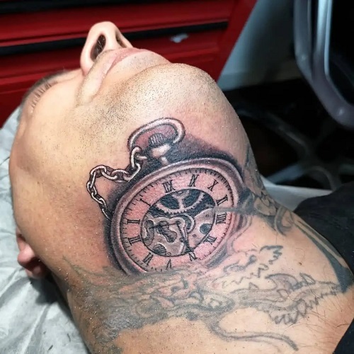 Under Chin Tattoo Ideas 5