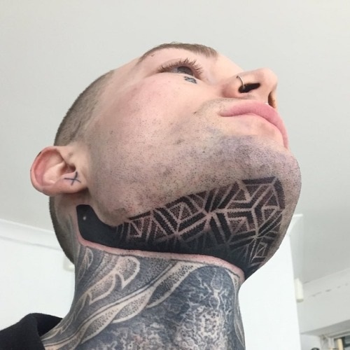 Under Chin Tattoo Ideas 6