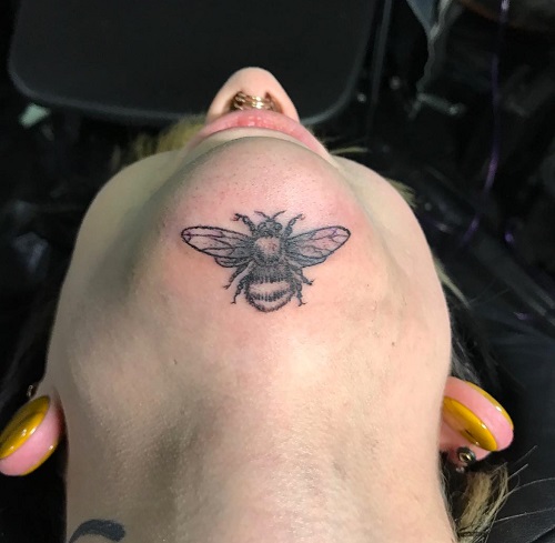 Stunning Under Chin Tattoo 2