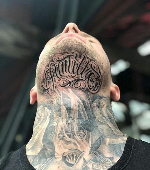 Under Chin Tattoo Ideas 1
