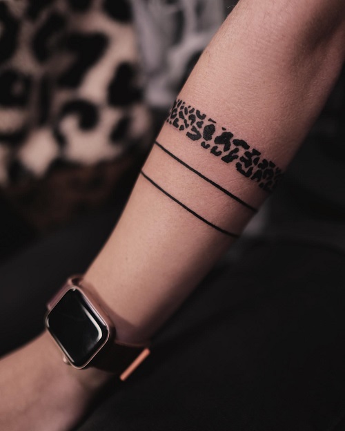 Women Arm Band Tattoo