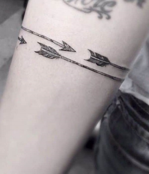 men Arm Band Tattoo
