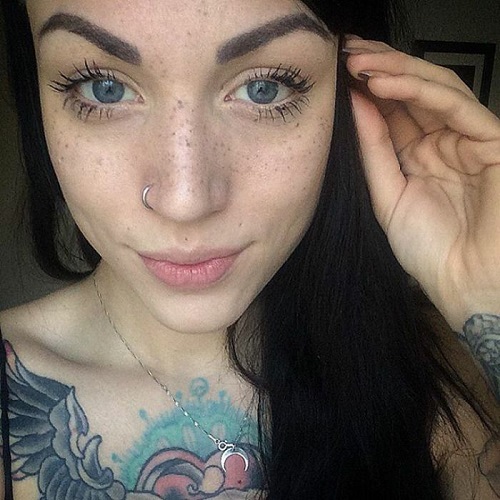 women Freckle Tattoo 4