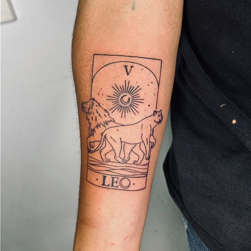 Leo Hand Tattoo