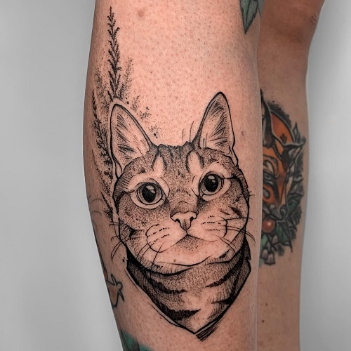 cute cat tattoo