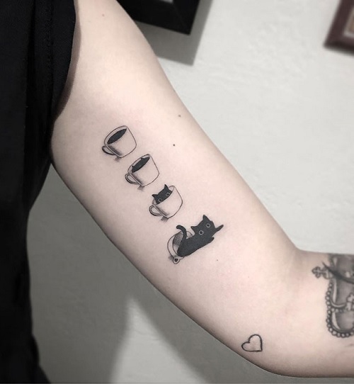 cute cat tattoo