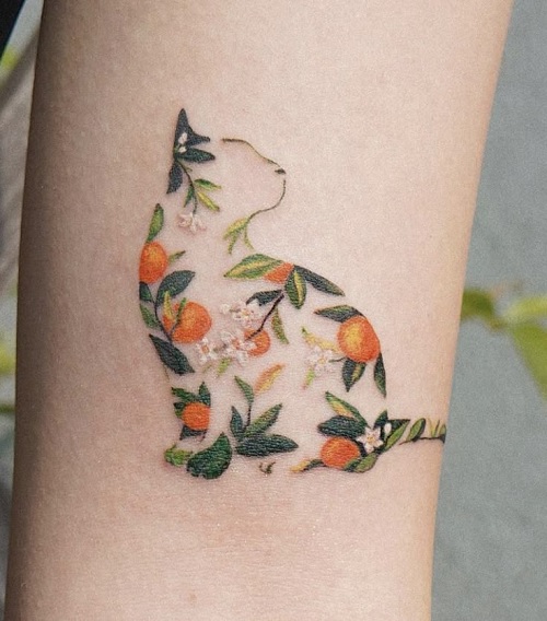 beautiful cat tattoo