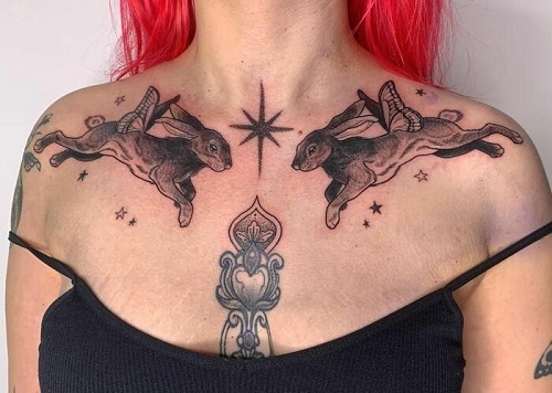 unique Collarbone Tattoo 2