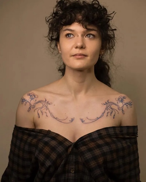 Beautiful Collarbone Tattoo 3