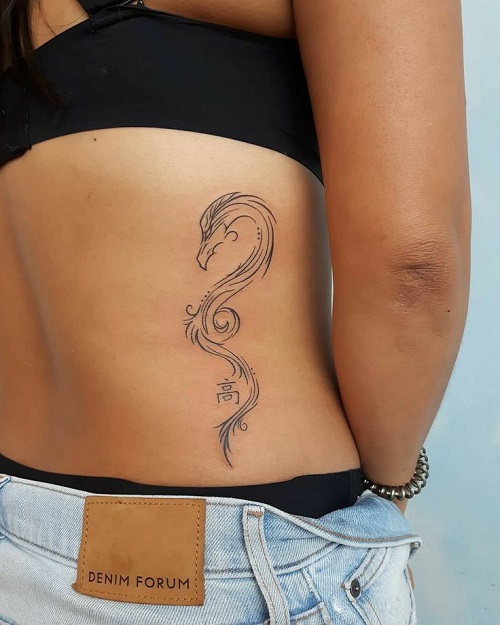 Trending Fine Line Dragon Tattoo 2