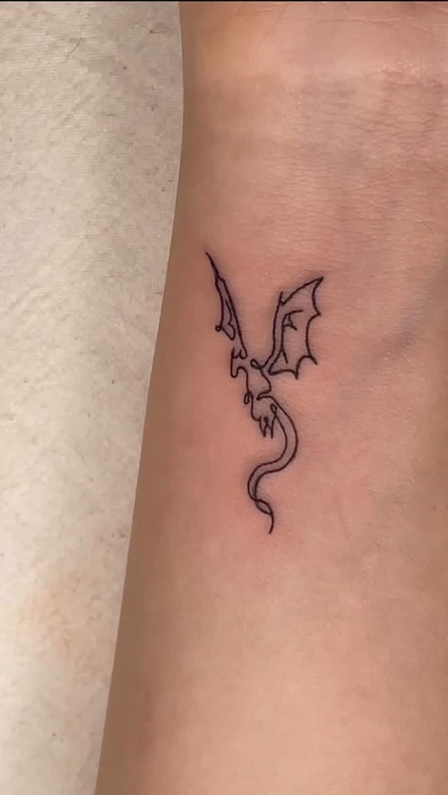 Trending Fine Line Dragon Tattoo 3