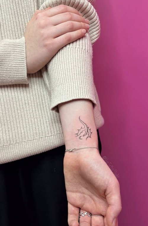Trending Fine Line Dragon Tattoo 5