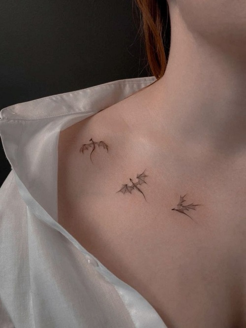 Beautiful Fine Line Dragon Tattoo 1