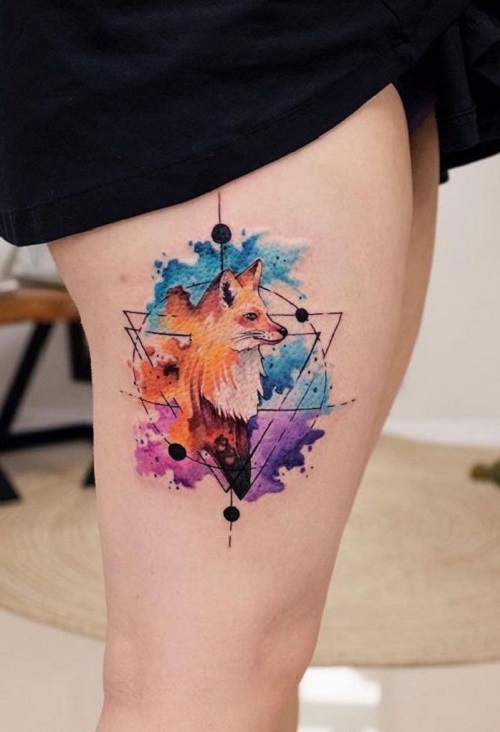 Geometric Fox Tattoo 3