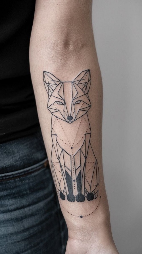 Geometric Fox Tattoo 5