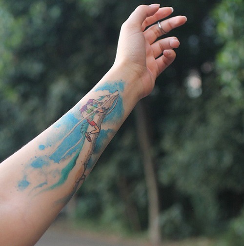 women Studio Ghibli Tattoo 5