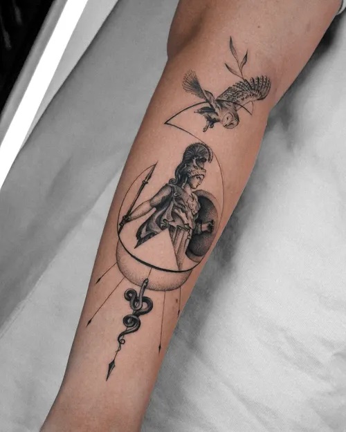 Men Greek Goddess Tattoo 4