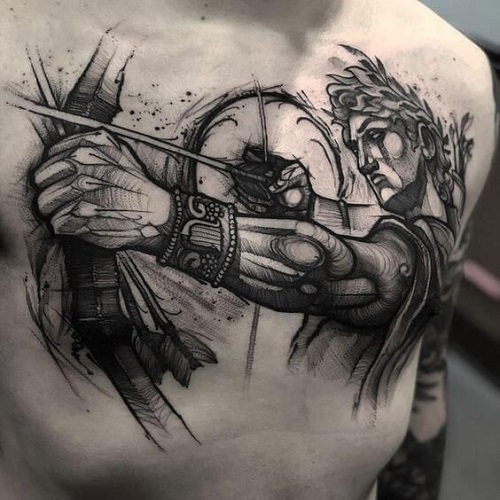 Men Greek Goddess Tattoo 5