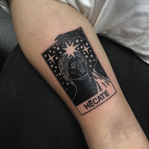 Women Greek Goddess Tattoo 5