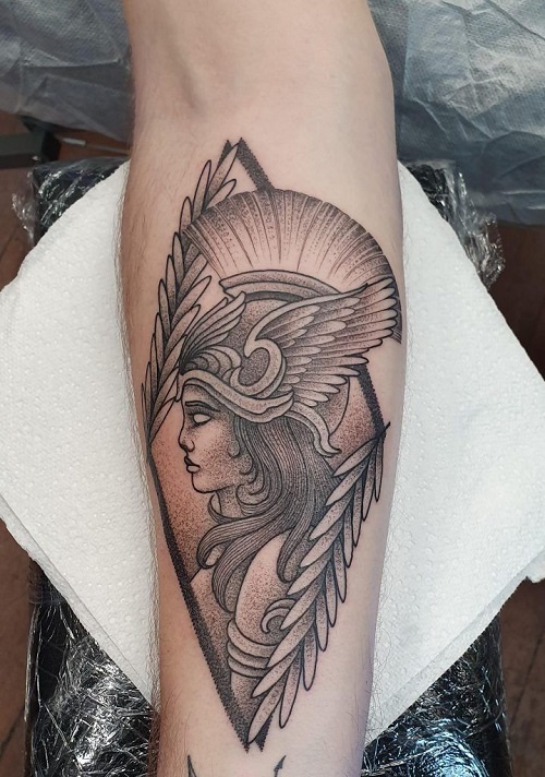 Men Greek Goddess Tattoo 