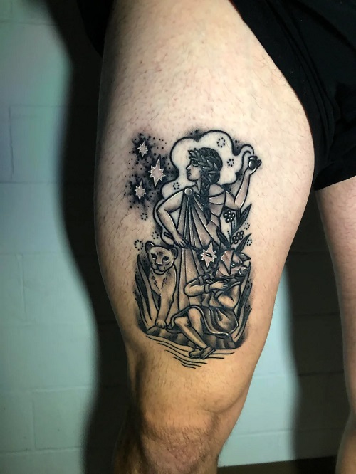 Men Greek Goddess Tattoo 3