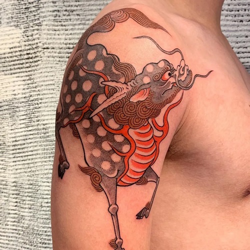 Chinese Mythological Creatures Tattoo