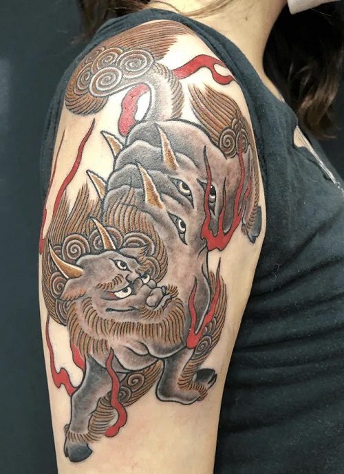 Chinese Mythological Creatures Tattoo 4