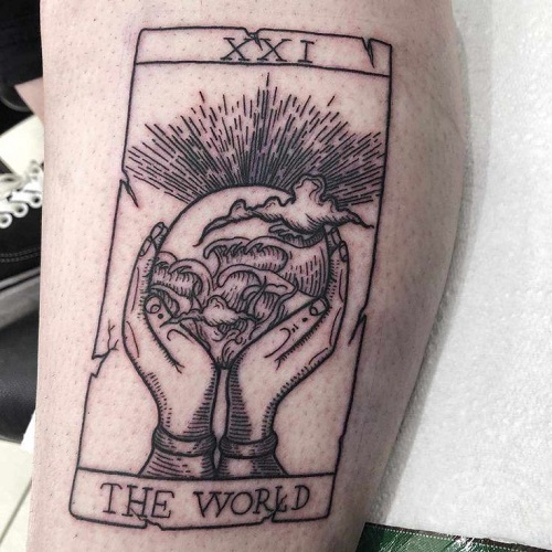 Unique Tarot Card Tattoo
