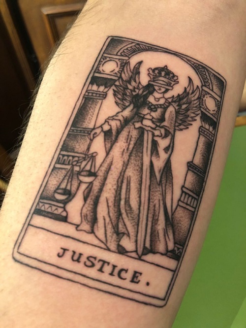 Men Tarot Card Tattoo