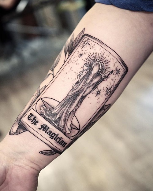 Men Tarot Card Tattoo 4