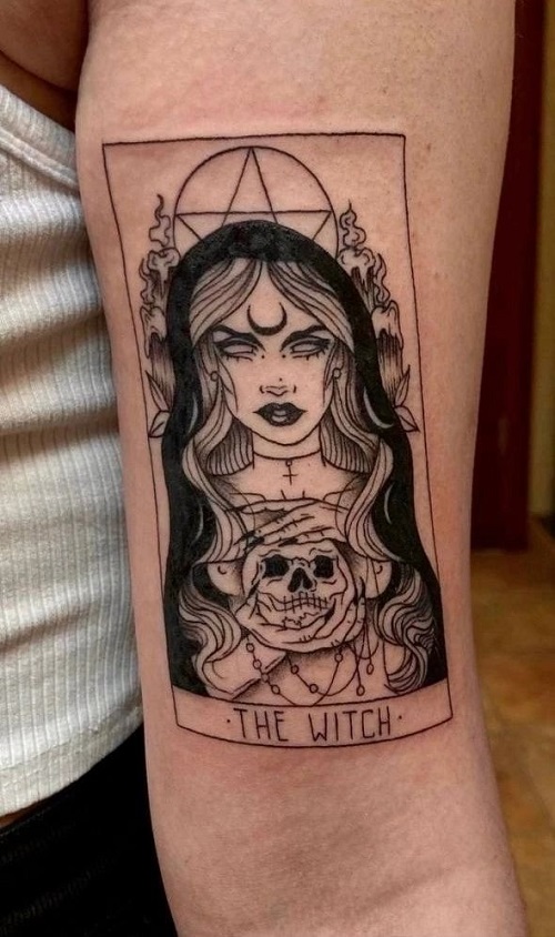 Women Tarot Card Tattoo