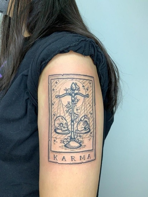 Women Tarot Card Tattoo 4