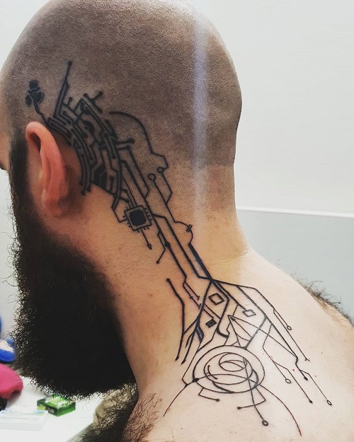 Women Cyber‑Sigilism Tattoo 5