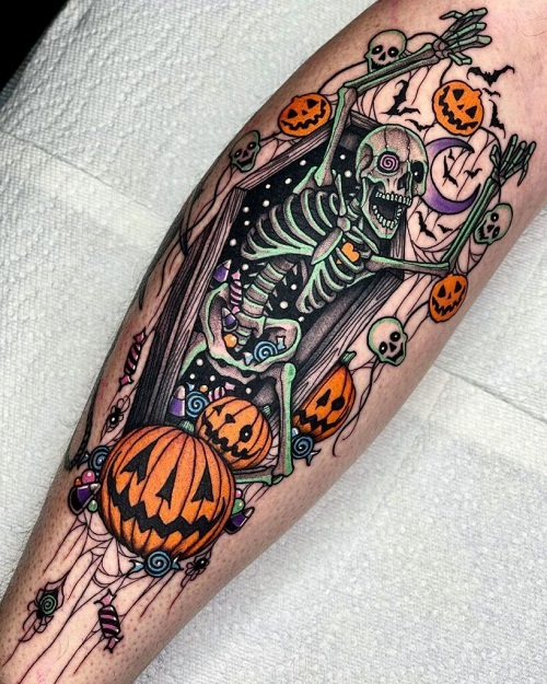 Jack O Lantern Tattoo 2