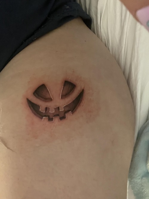 women Jack O Lantern Tattoo 4