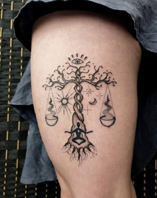 Libra Tattoos for those born in September 3