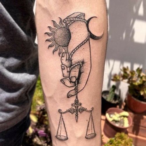 Libra Tattoos for those born in September 4