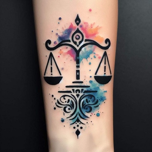 Libra Tattoos for those born in September 5