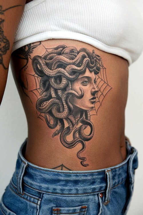 Dark and Beautiful Medusa Tattoo Ideas for Bold Women
