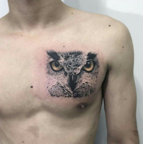 men Owl Tattoo