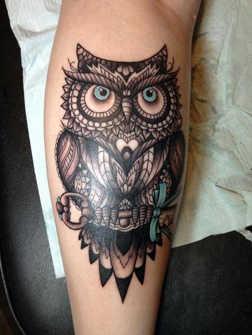 men Owl Tattoo 5