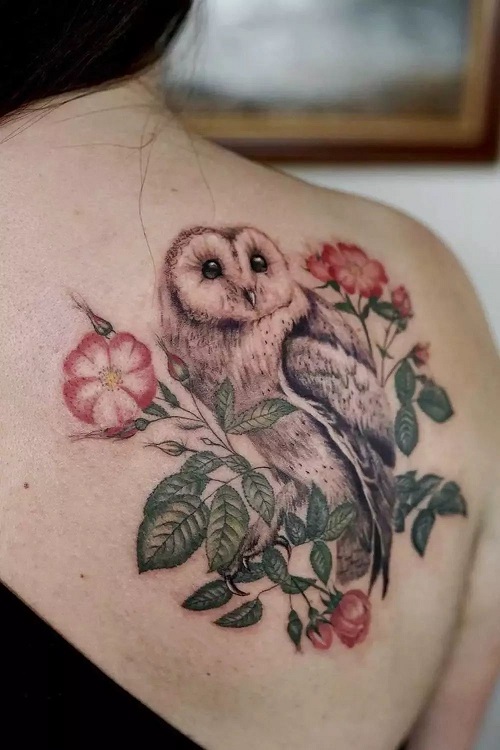 Women Owl Tattoo Ideas 1