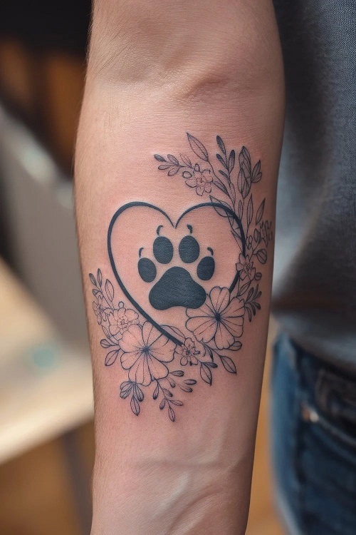 dog Paw Tattoo Ideas 3