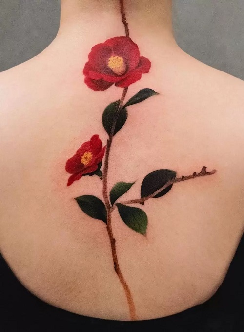 Poppy flower tattoo
