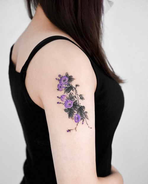 September Birth Flower Tattoo morning glory