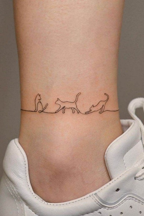 women Small Cat Tattoo 2