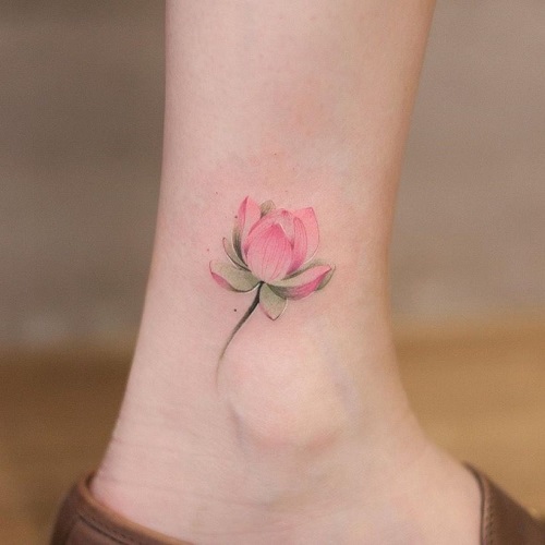 Inspiring Small Lotus Tattoo 1