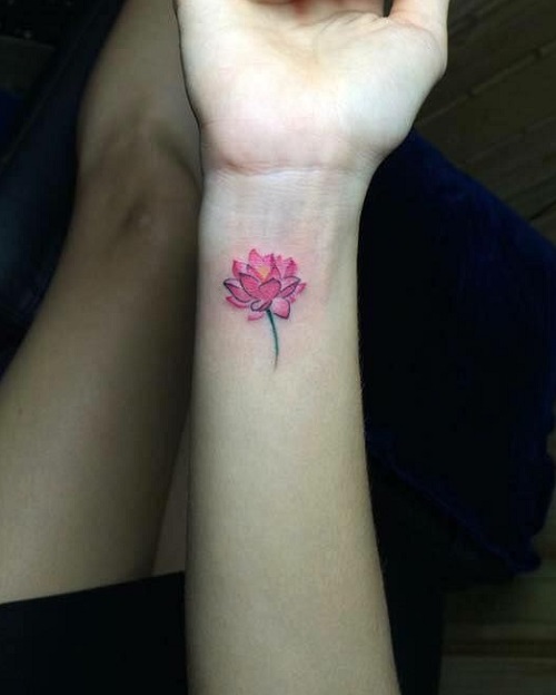 Inspiring Small Lotus Tattoo 3